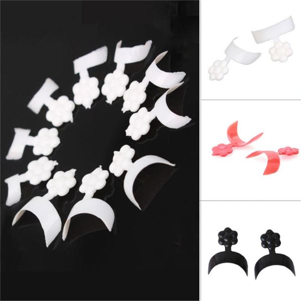 

false nails fake acrylic french manicure scallop edge nail plate the plum blossom armour art salon tips 500pcs/pack, Red;gold