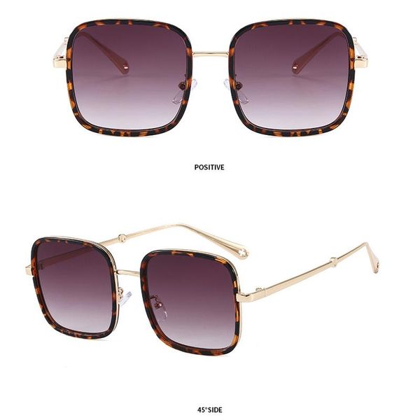 

sunglasses q fashion square frame glasses sun uv400 shade mirror men goggles vintage leopard women, White;black
