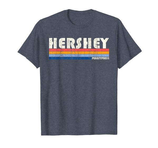

vintage 70s 80s style hershey pa t-shirt, White;black
