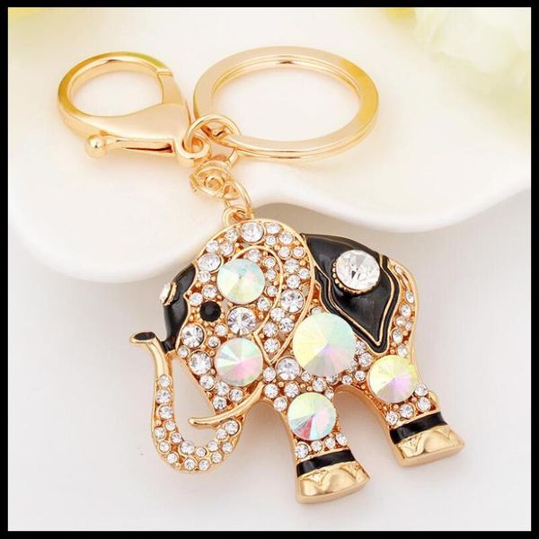 

keychains 2021 fashion creative elephant keychain girls bag ornaments car key chain exquisite gift birthday party favors, Silver