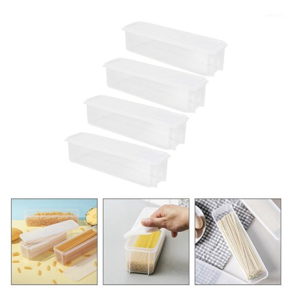 

4pcs crisper boxes refrigerator storage sealed containers bottles & jars