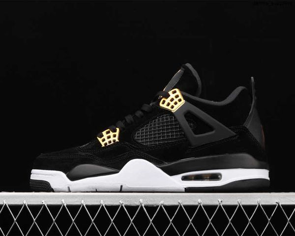 

royalty jumpman 4 4s fashion shoe black gold mens womens basketball shoesbu2szwrl