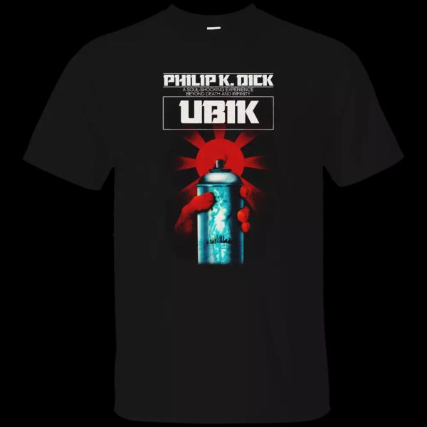 

philip k. dick novel ubik, retro novel, sci-fi, t-shirt, White;black