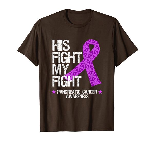 

pancreatic cancer awareness t shirt his fight my fight gift, White;black