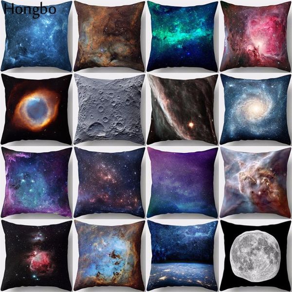 

cushion/decorative pillow hongbo 1 pcs night starry sky stars shining gorgeous nebula dreamy galaxy fantasy universe cushion cover sofa