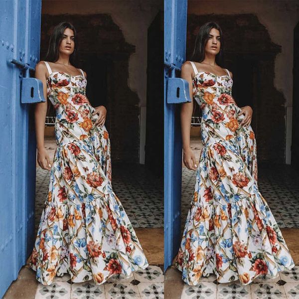

luxury party evening dress women's sleevels awstring print in 2021, White;pink