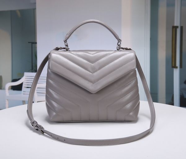 

upgraded version designer handbags square fat loulou chains bags real leather women's large-capacity shoulder quilted messenger bag
