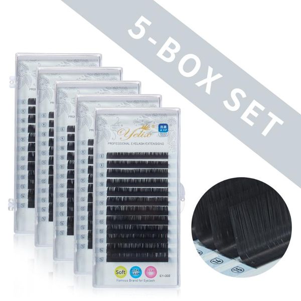 

false eyelashes 5pcs l curl lash extension 8-15mm mix 20mm mink lashes wholesale eye trays luxury makeup vendors stickers
