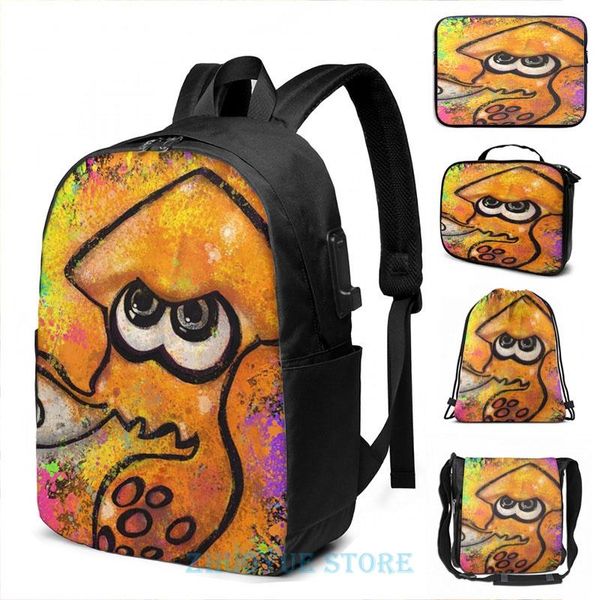 

backpack funny graphic print - i've got an inkling usb charge men school bags women bag travel laptop