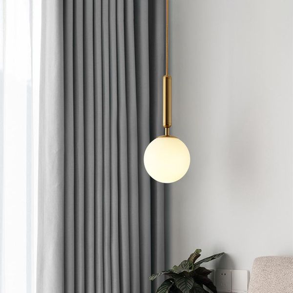 

pendant lamps nordic led lights glass ball ceiling lamp gold globe hanglamp modern for bedroom bar pendente iluminaÃ§Ã£o black