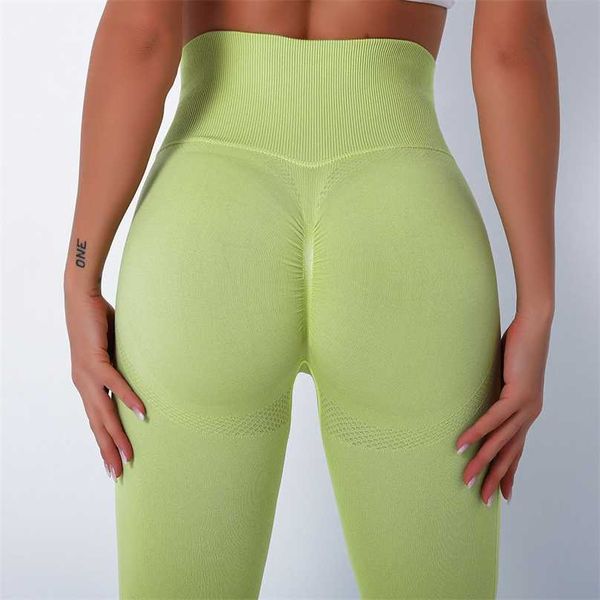 

svokor fitness leggings women seamless push up bubble butt pants gym clothing high waist jogging 211215, Black