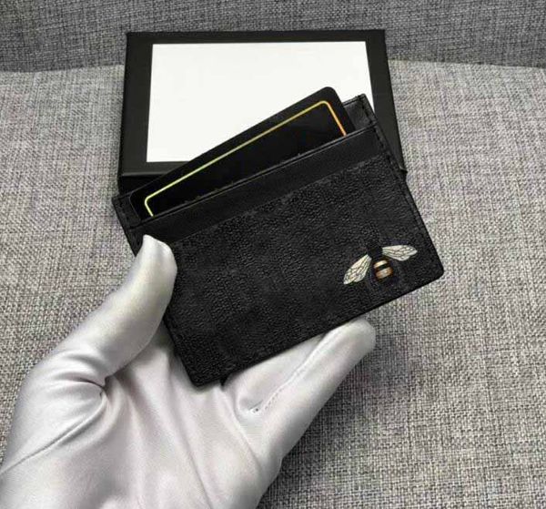 

classic 2021 men women fashion classic animal picture casual credit card id holder leather ultra slim wallet packet bag water ripple purse w, Brown;gray