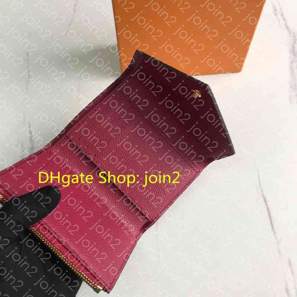 

designer womens compact flower embossed wallet holder pouch mini pochette accessoires purse cles, Red;black