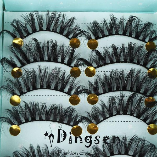 

false eyelashes 10 pairs woman fashion wispy natural handmade crisscross long 3d faux mink hair eye lash extension