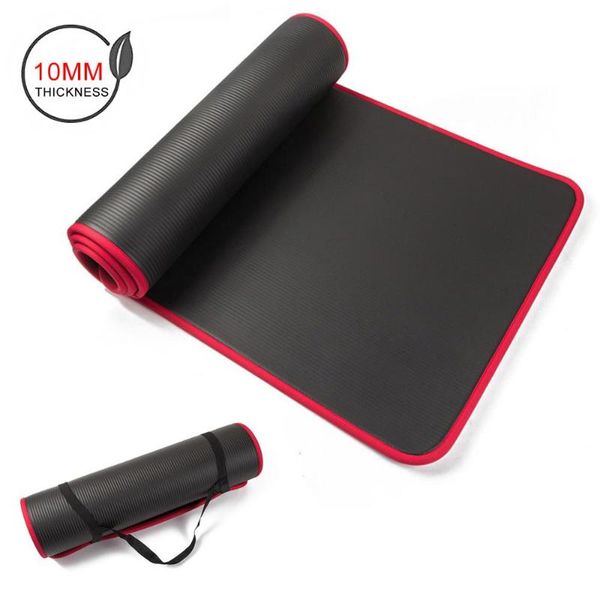 

selnon-slip anti-tear yoga mat thick fitness pilates exercise workout sport cushion gymnastic pad with carrying strap mats