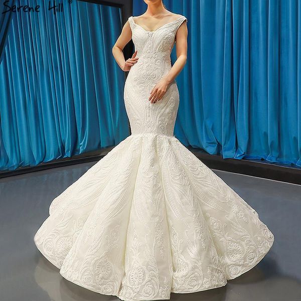 

other wedding dresses white sequined v-neck 2021 mermaid high-end luxury bridal gowns real po 66708 custom made