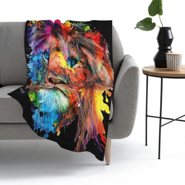 

blankets lion blanket flannel warm throw sofa for home bedroom office throws bedspread quilt