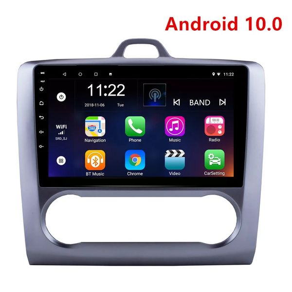 Car DVD Multimedia Player Estéreo para 2004 2005-2011 Ford Focus EXI em com FM AUX 9 polegadas Touchscreen 2din Android 10.0 1080p Headunit