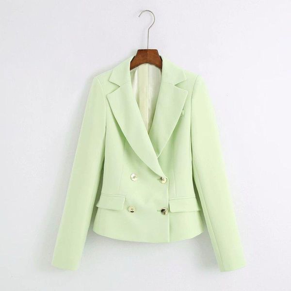 

women's jackets united states summer 2021 xl - 3093 green, cultivate morality short paragraph double-breasted suit coat female, Black;brown