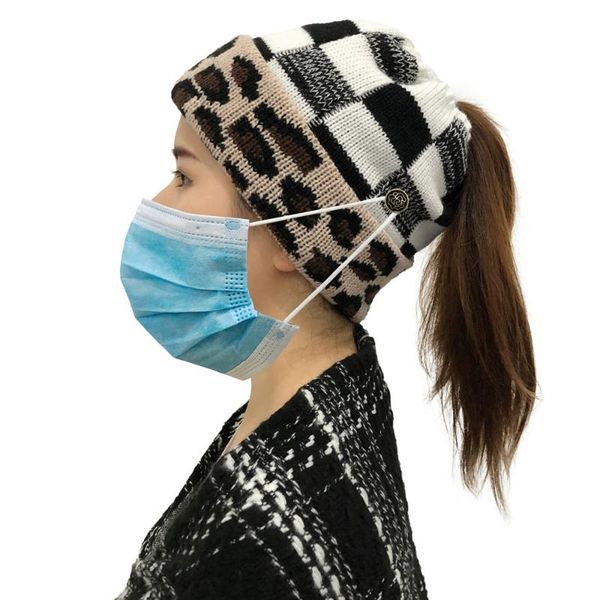 

beanies ly soft knit ponytail cap stretch warm thick fashion cute winter hat for women girls lady