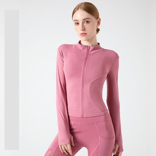 

women's sports shirts yoga running jackets zipper gym fitness casual for women long sleeve crop outfit