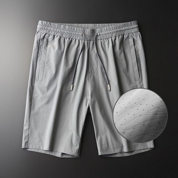 

men's pants 2021 summer grey casual capris fashion thin silk smooth cool breathable, Black