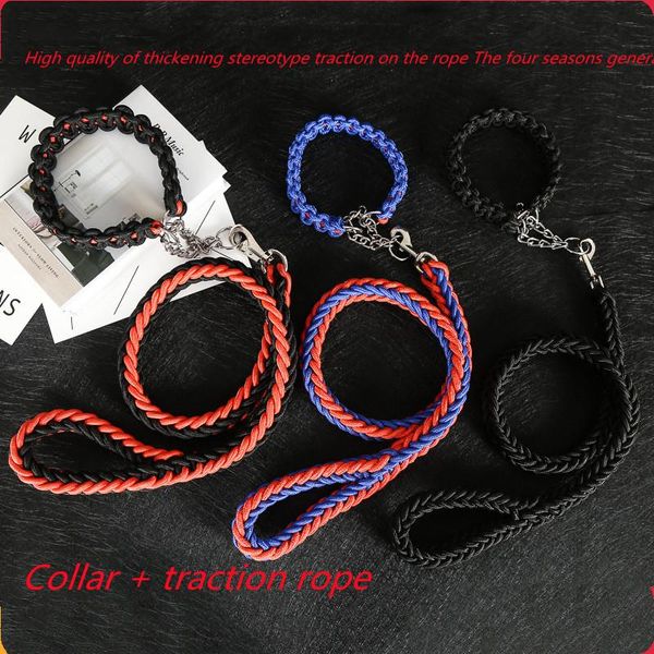 

dog collars & leashes super strong eight-stranded rope p chain large traction pet