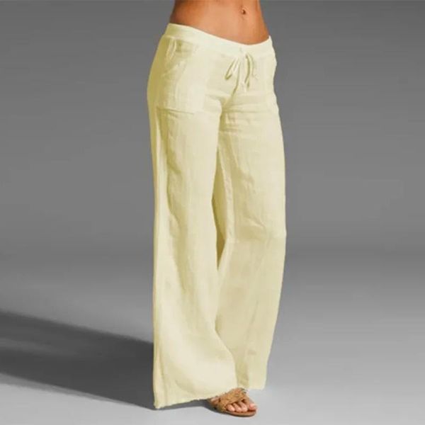 

womens pants bell bottom plus size clothing elastic waist solid women bottoms casual loose drawstring sweatpants women's & capris, Black;white
