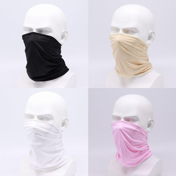

scarves silk sunscreen balaclava headwear seamless bandana neck gaiter tube motorcycle dustproof face cover scarf, Blue;gray
