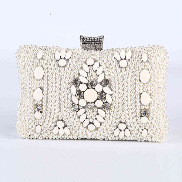

dinner bag pearl classic pure hand embroidered evening bag banquet handbag