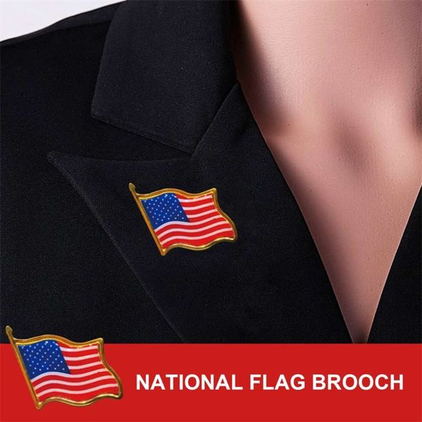 

three dimensional color commemorative badge of american flag, Gray