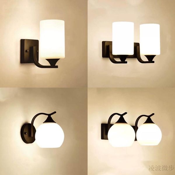 

wall lamp american country iron single head double living room bedroom balcony staircase creative simple bedside