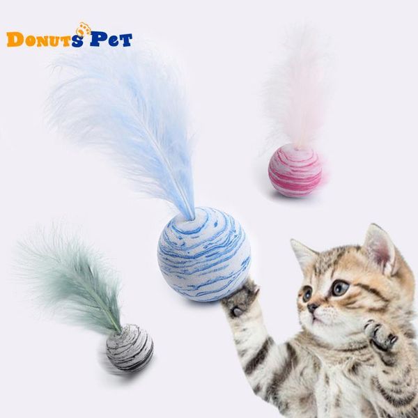 

cat toys toy star ball plus feather eva material light foam throwing interactive plush supplies accessories