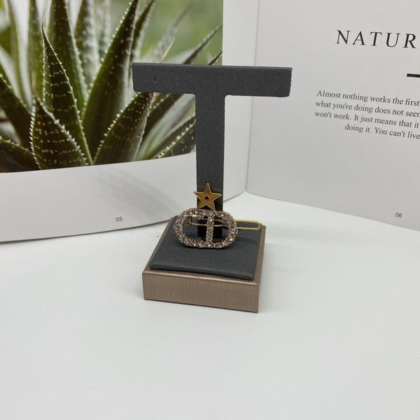 

letter pentagram diamond square hairpin new simple hair accessories black friday deals, Golden;silver