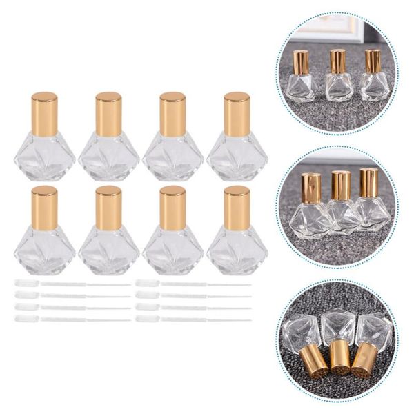 

storage bottles & jars 12pcs 8ml essential oil roll-on subpackaging with droppers