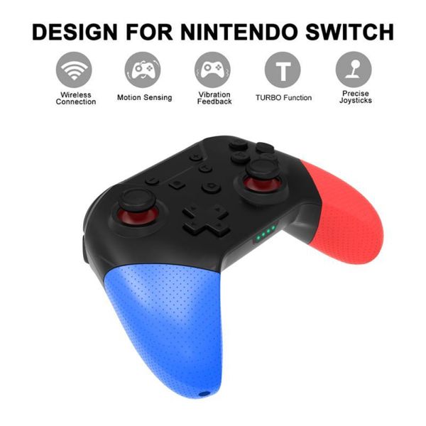 

for switch pro wireless bluetooth controller gamepad joystick with nfc and 3d joysticks supports key wake up game controllers &