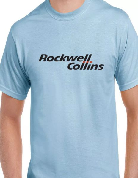 

rockwell collins retro t-shirt defunct aerospace developer company us fly tee, White;black