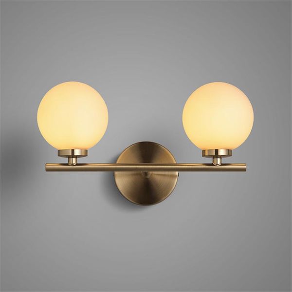 

wall lamp nordic loft glass ball g4 lamps restaurant living room tv background sconce lights bedroom bedside double-headed