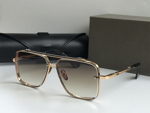 

2021 medium square shape metal sunglass mach selling luxury eyewear with original case, White;black