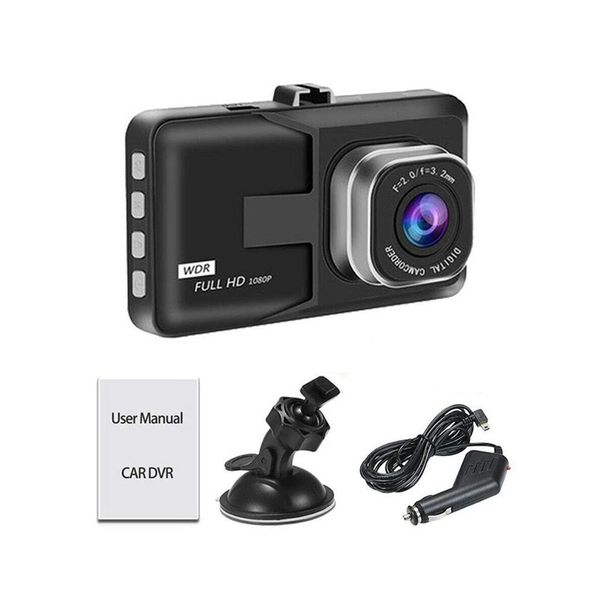 Gerçek HD 1080p Dash Kamera Araba DVR Video Kayıt Cihazları Kameralar Döngüsü Kayıt Kayıt Kayıtları Gece Görüş Geniş Açı Dashcam Kameralar Registrar