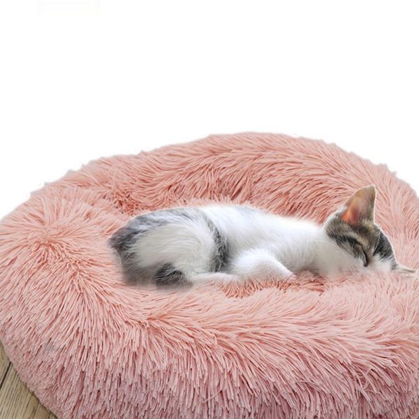 

kennels & pens super soft dog bed plush cat mat beds for large dogs labradors house round cushion pet product accessories
