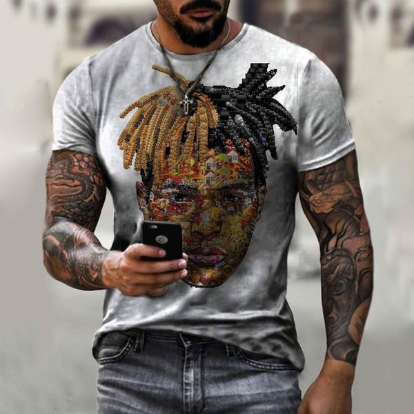 

men's t-shirts 2021 funny horror casual t-shirt print short-sleeved harajuku street fashion suit oversized, White;black