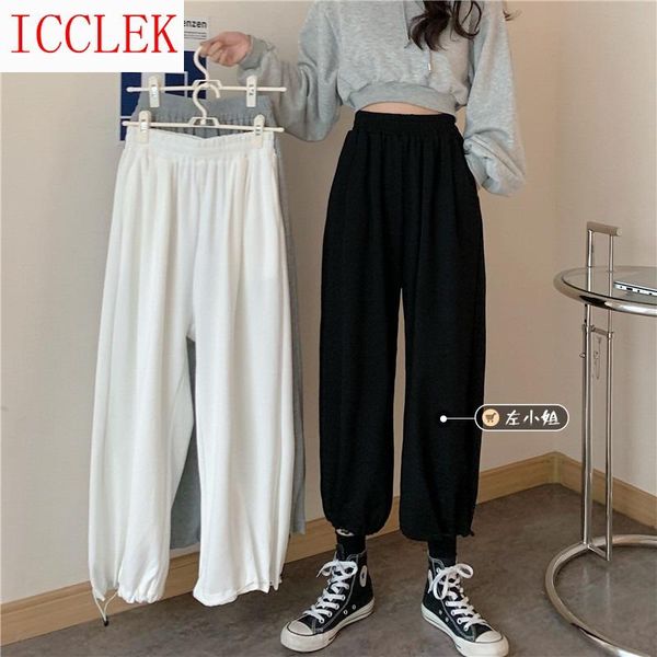 

women's shorts miss zuo is here. in the autumn of 2021, she fashionable, versatile, casual, handsome, high waist, loose legged casual p, White;black