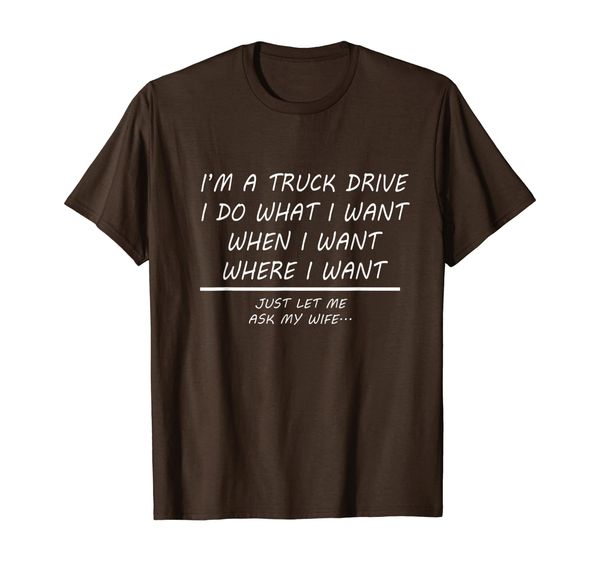 

funny truck driver husband t-shirt, White;black
