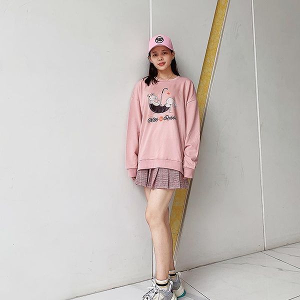 

women's hoodies & sweatshirts pink sweatshirt hip hop pastel for women, Black