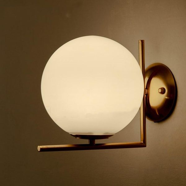 

wall lamp nordic milky glass ball dining light modern home bedroom cafe