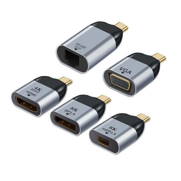 

type-c to -compatible vga/dp/gb/mdp screen 4k@60hz hd video transmitter converter computer cables & connectors