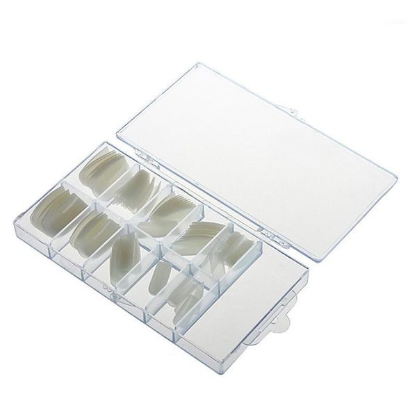

100pcs acrylic false fake nail art fingernail full tips transparent sticker1, Black