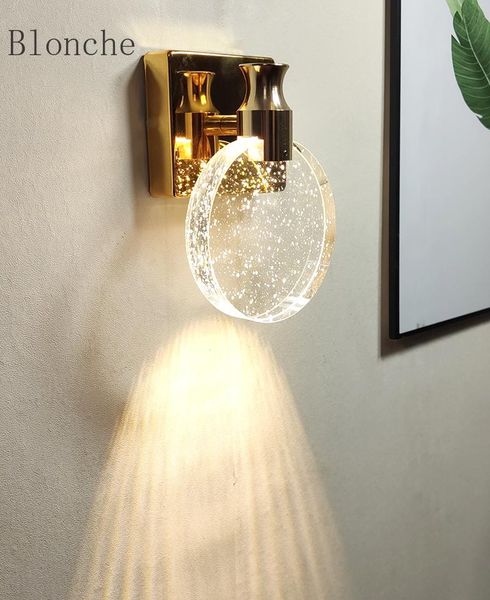 

wall lamp luxury crystal creative bedroom personality mirror head makeup decor lamps for living room