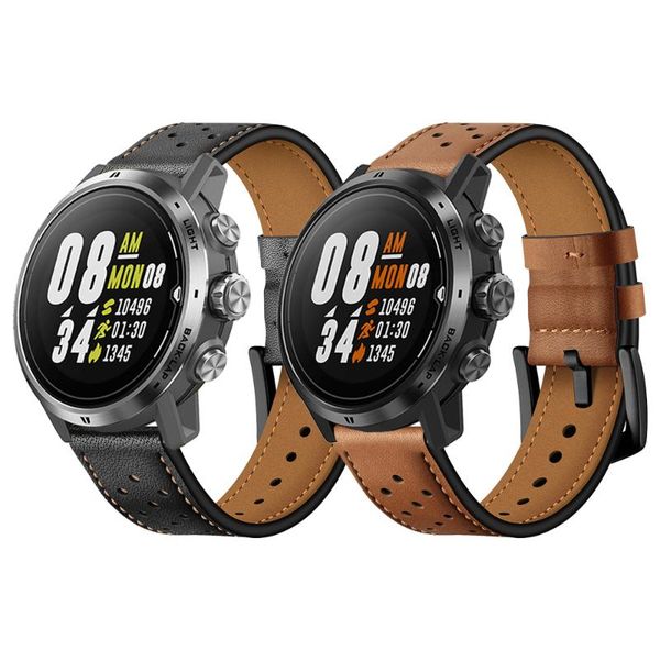 

watch bands leather watchband band for coros apex pro strap 46mm 42mm bracelet correa quick release, Black;brown